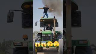 Amazing stunt by the man #shortvideo #tractor #stunt #jumping