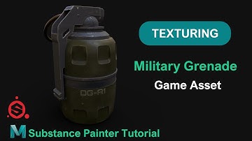 Military grenade Game asset Texturing in Substance Painter