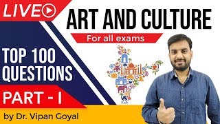 Art and Culture I Top 100 MCQs for UPSC State PCS SSC Railways I Part 1 by Dr Vipan Goyal