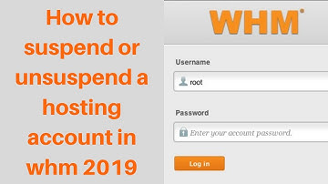 How to suspend or unsuspend a hosting account in whm 2019 | Digital Marketing Tutorial