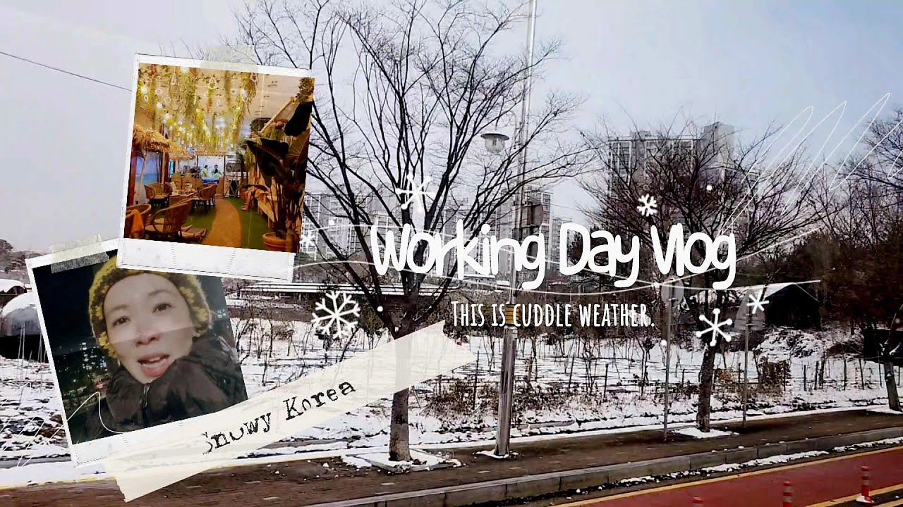 韓國下雪撘公車去上班~韓國冬天超愛汗蒸幕人多到行走困難我差點遲到~ 縮圖