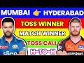 Mumbai vs hyderabad match prediction  mi vs srh match prediction  aaj ka toss kon jitega mivssrh