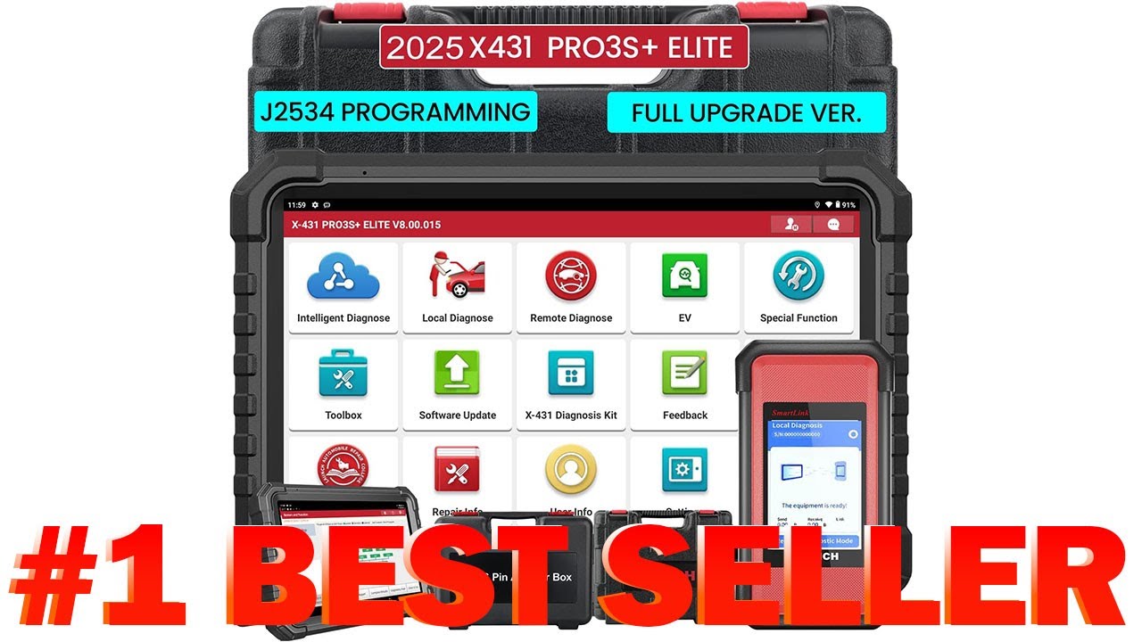 LAUNCH X431 PRO3S+ Elite, 2025 Универсальный двунаправленный сканер с J2534 - B0D7VS8SHS