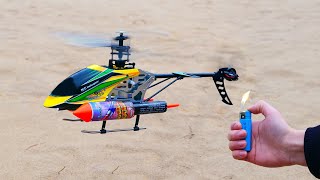 Experiment: RC Helicopter and Fireworks !