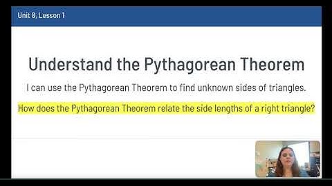 8.1: Understand the Pythagorean Theorem VIDEO