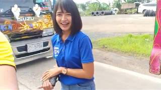 ตั้งขบวนเอาทรายไปทำบุญที่ บ้านบุลาว บุรีรัมย์ Dump trucks