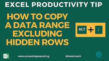 👉HOW TO COPY A DATA RANGE EXCLUDING HIDDEN ROWS IN EXCEL