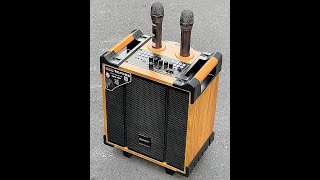 Loa karoke temeisheng QX0870, vỏ gỗ, bass 3 tấc