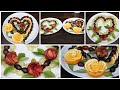 Top 2 Super Salad Fruits Decorations Ideas - Grapes, Plums, Orange, Carving Garnish