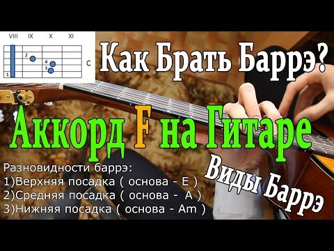 Как играть аккорд f