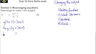 AS Core Skills C   Rearranging Equations