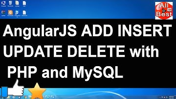 AngularJS ADD INSERT UPDATE DELETE with PHP and MySQL