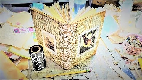 How To Make a Hidden Spine in a Junk Journal Book Cover! Part 2! Tutorial! The Paper Outpost! :