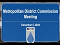MDC District Board Meeting December 5, 2022