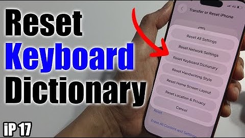 Hoe het toetsenbordwoordenboek op de iPhone 17/17 Pro Max opnieuw in te stellen