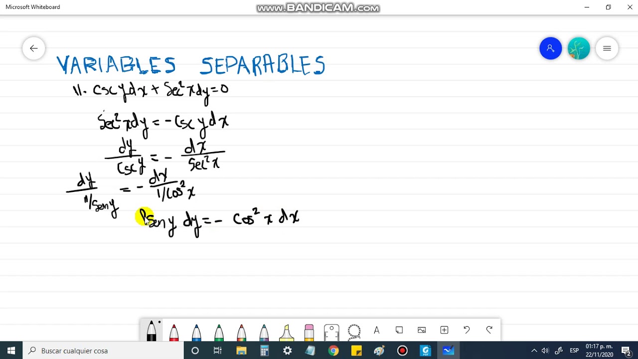 11-csc-y-dx-sec-2-x-dy-0-variables-separables-alexander-estrada