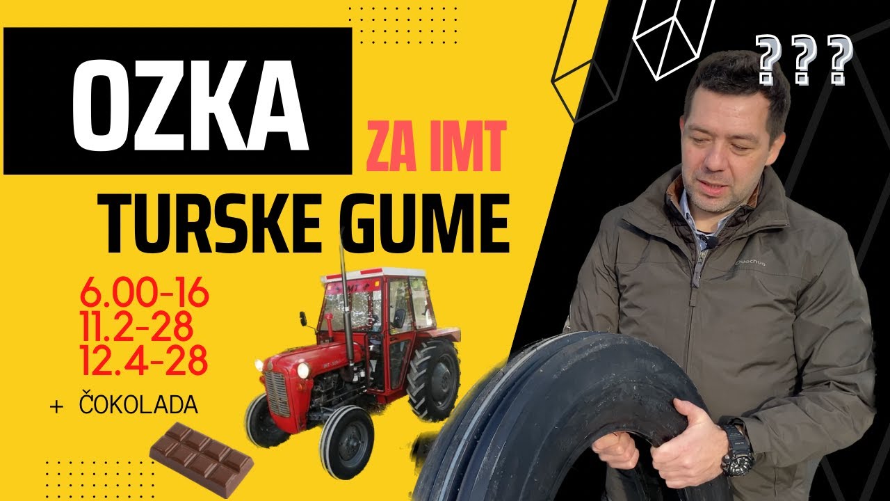 OZKA 6.00-16 prednje turske traktorske gume za IMT 539 533- izmerene i  snimljene do detalja! - YouTube