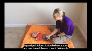 Rolling Back To Side Head Control Pediatric Pt Strengthening For Babies 