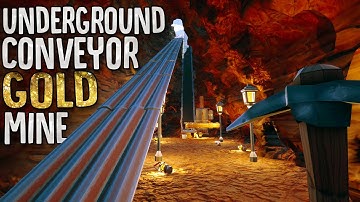 I Built An Automated Gold Mine DEEP Underground! - Bedrock Conveyor System - Hydroneer