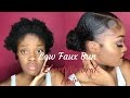 Natural Hair Faux Bun | Short 4c