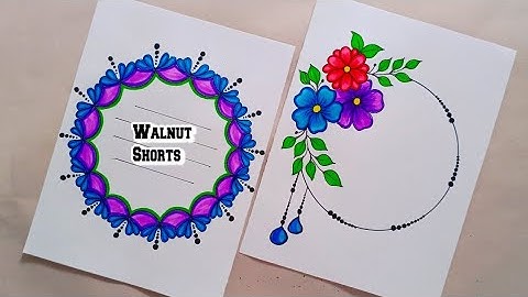 How To Draw Border Design For School Project/Project Work Designs/A4 Sheet/Front Page Design/Cover