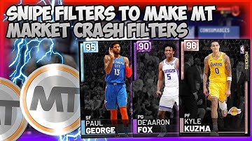 NBA2K19 FILTERS TO USE FOR MARKET CRASH - MAKE MT FOR KOBE!!! FILTER TO SNIPE KOBE WHEN HE DROPS!!