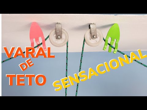 VARAL DE TETO SENSACIONAL, UM VARAL RETRÁTIL CASEIRO PARA SECAR ROUPAS MUITO MAIS RÁPIDO