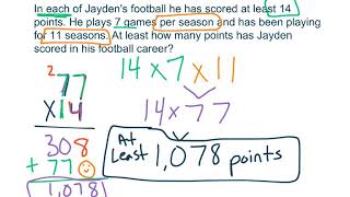 4th Grade GoMath 3.7 - Problem Solving 2 digit x 2 digit multiplication