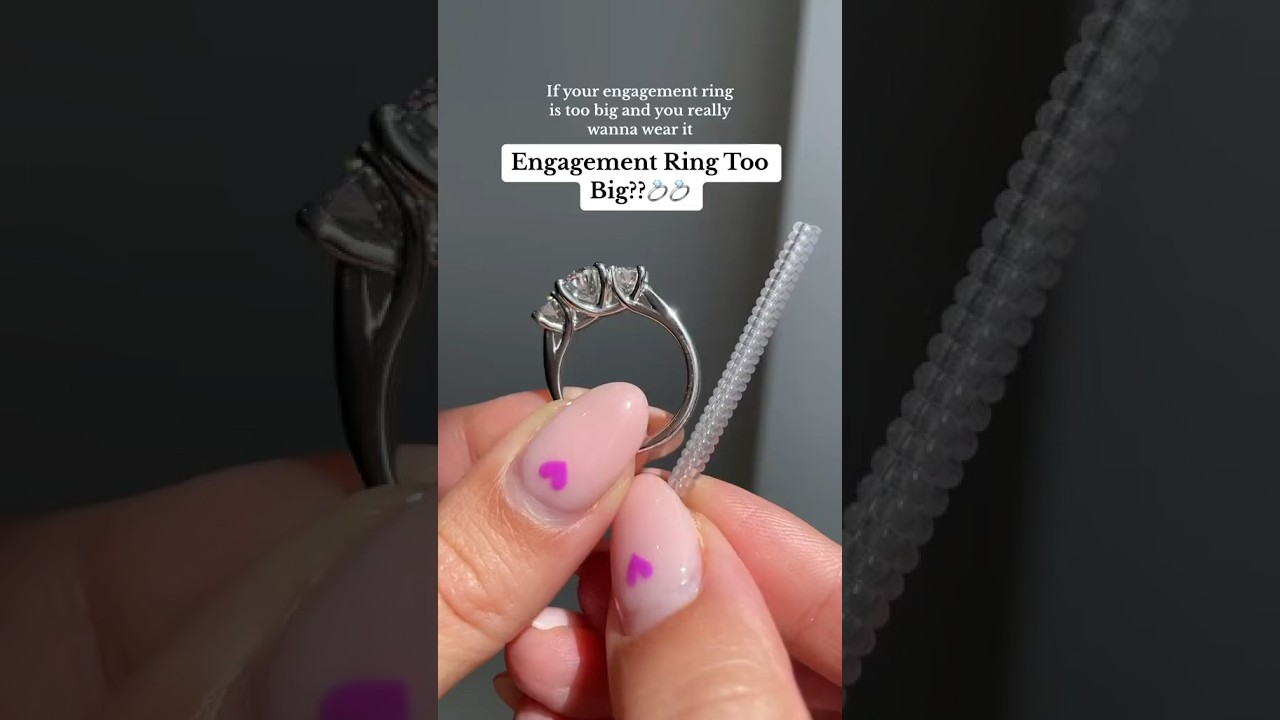 Engagement Ring too big??? WATCH THIS 💍💍 #ring #engagementrings  #engagementjewelry 