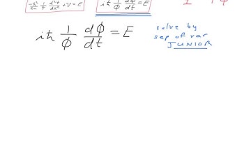Schrödinger equation: solve by separation of variables