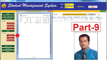 Student Management System in Access 2007 Part 9- Search and Print Total Fees Report