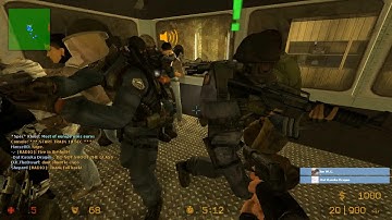 Counter Strike Source Zombie Escape mod online gameplay on Biohazard Sewer map