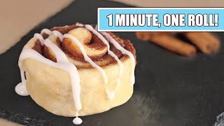 1 Minute ONE Cinnamon Roll | Single Serve Recipe | How Tasty Channel