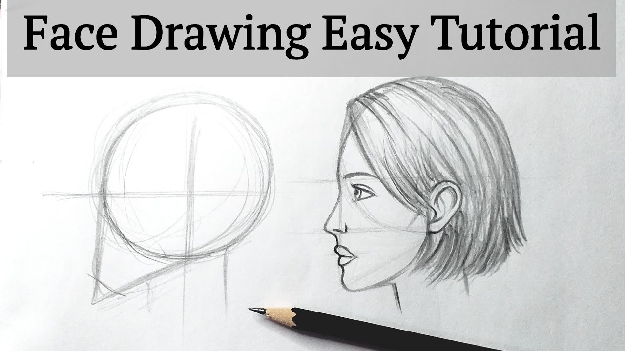 How To Draw A Side Face Of Female/Girl Easy For Beginners Girl Side View  Drawing Pencil Drawing Face - Youtube
