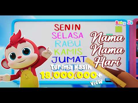 Nama Nama Hari ♪ Mengenal nama hari senin sampai minggu ♪ Lagu Populer Anak balita Indonesia♪ BabyZu