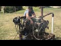 Two Stroke Diesel Engine Start Up - Sitting For 17 Years