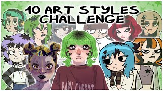 10 ART STYLES CHALLENGE!! (Steven Universe, The Owl House, Danny Phantom & more)