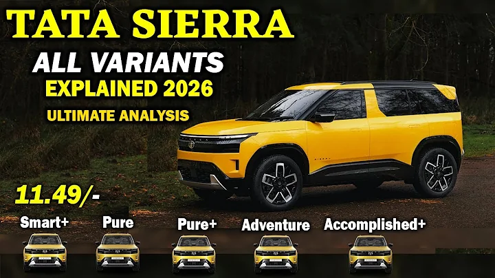 Tata Sierra 2026 All Variants Explained | Smart, Pure & Adventure Accomplished | Base Model Price