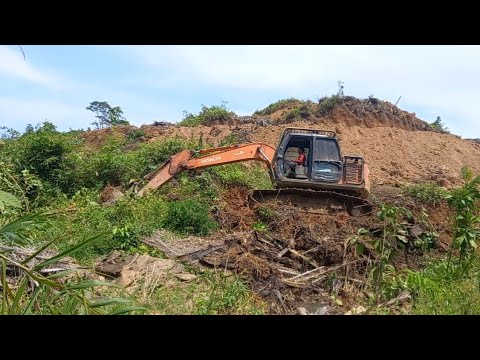 Hitachi excavator method of making oil palm planting terraces | Op Edo Sakai Hitachi