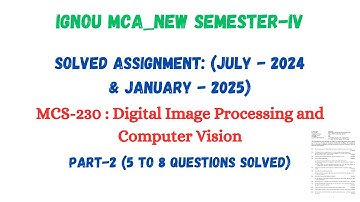 IGNOU MCA | Fourth Semester | MCS 230 Solved assignment 2024-2025 | PDF attached