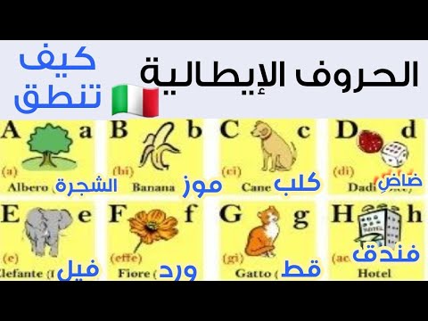 تعلم كيف تنطق  الحروف الإيطالية.