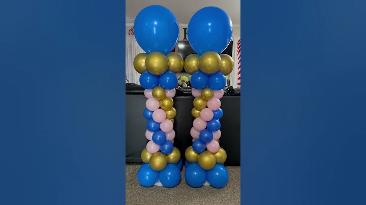 Balloon Column 😍 Spiral balloon #shorts #ytshorts #balloons #ballooncolumn #howto #diy #column