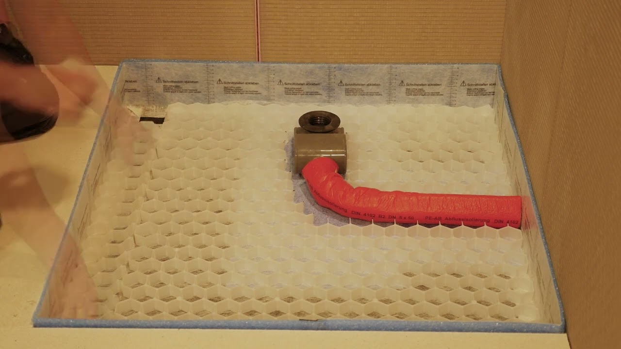 Montagefilm Poresta Schallschutzset Wabenkern für den Einbau einer bodengleichen Dusche