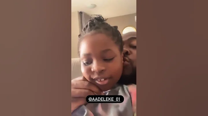 Davido ki$$es his daughter - Imade