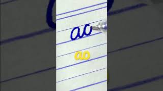 Learn to write cursive small letter connections with ao | Cursive handwriting practice for beginners