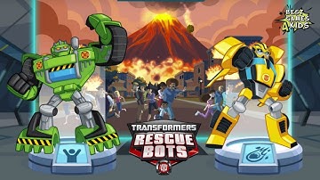 Transformers Rescue Bots: Disaster Dash Hero Run #37 | BOULDER & BUMBLEBEE against Volcano By Budge
