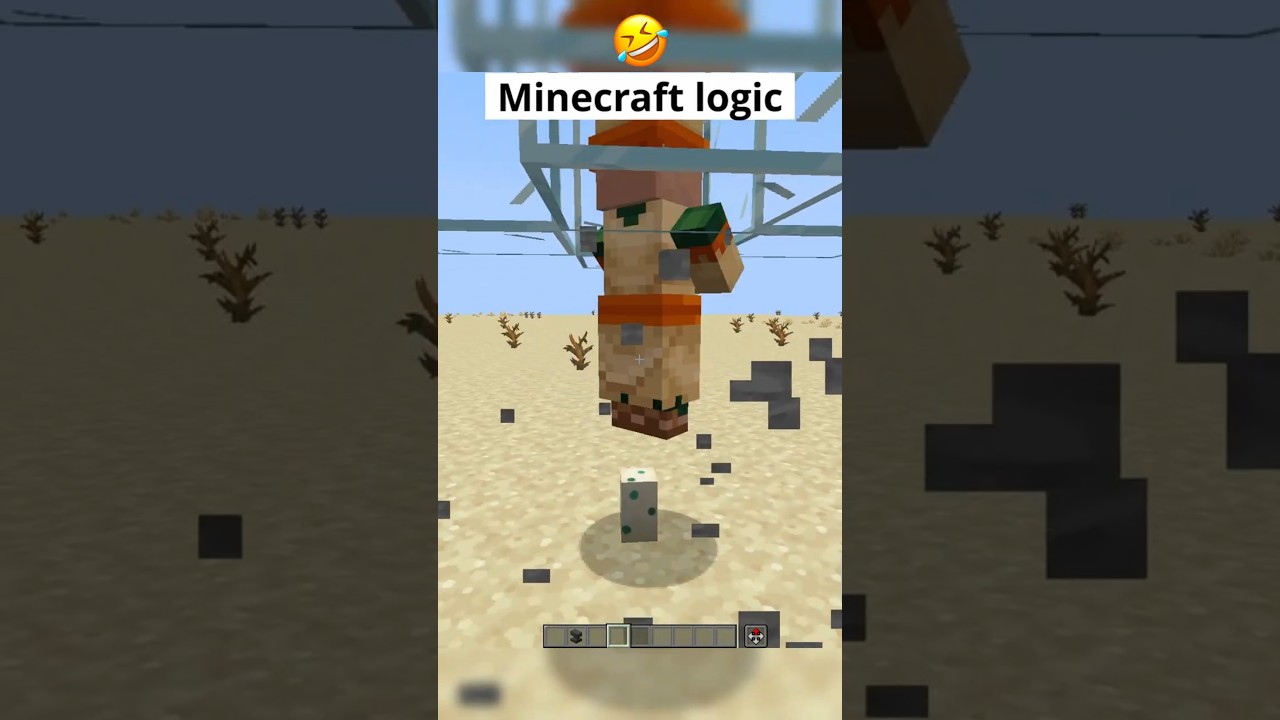 Minecraft logic! 😂 #minecraft #shorts