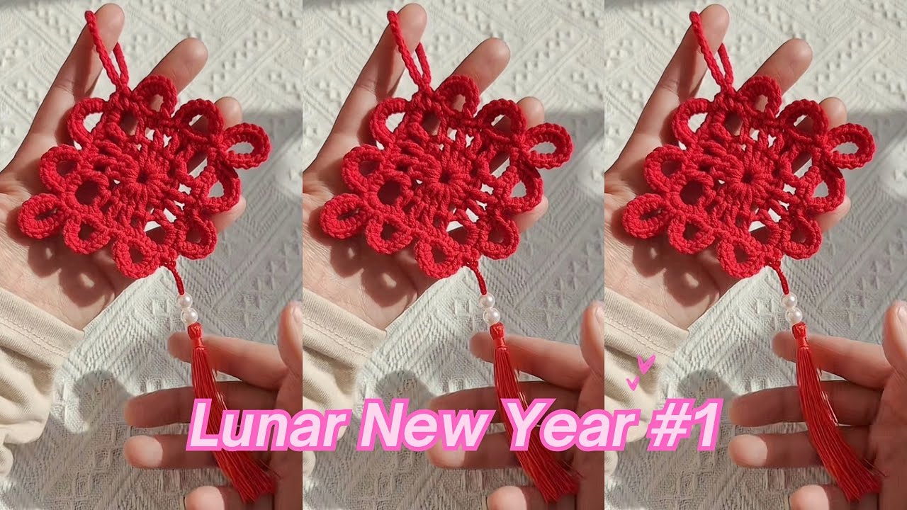Móc dây liễn trang trí Tết (Mẫu 1)🧧Crochet a Tassel Knot 🌼🌸 (Dịch Chart)