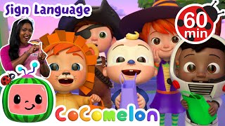 trick treat song cocomelon nursery rhymes learn asl baby