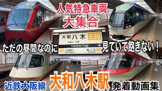 特急車両が大集合で面白すぎる‼︎近鉄大阪線 大和八木駅 発着動画集